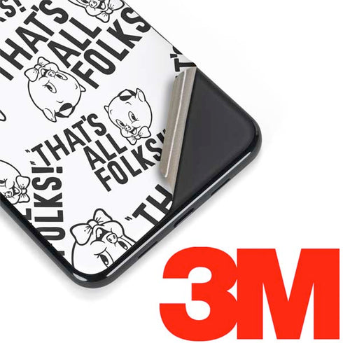 Looney Tunes Porky Pig Black and White Google Pixel 3a XL Skin